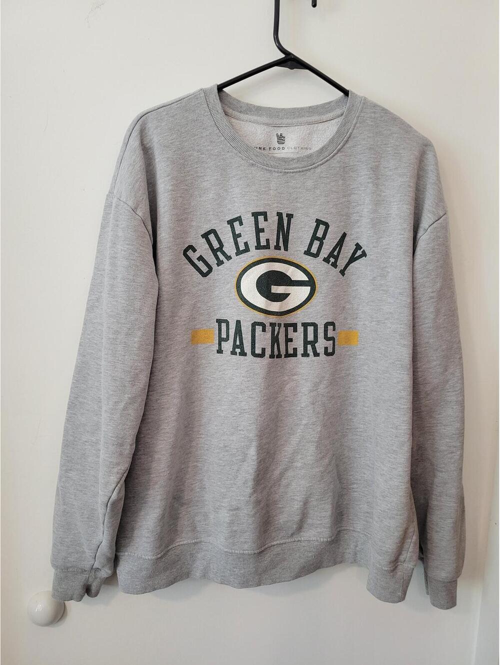 Green Bay Packers Gray Crewneck Sweatshirt XXL